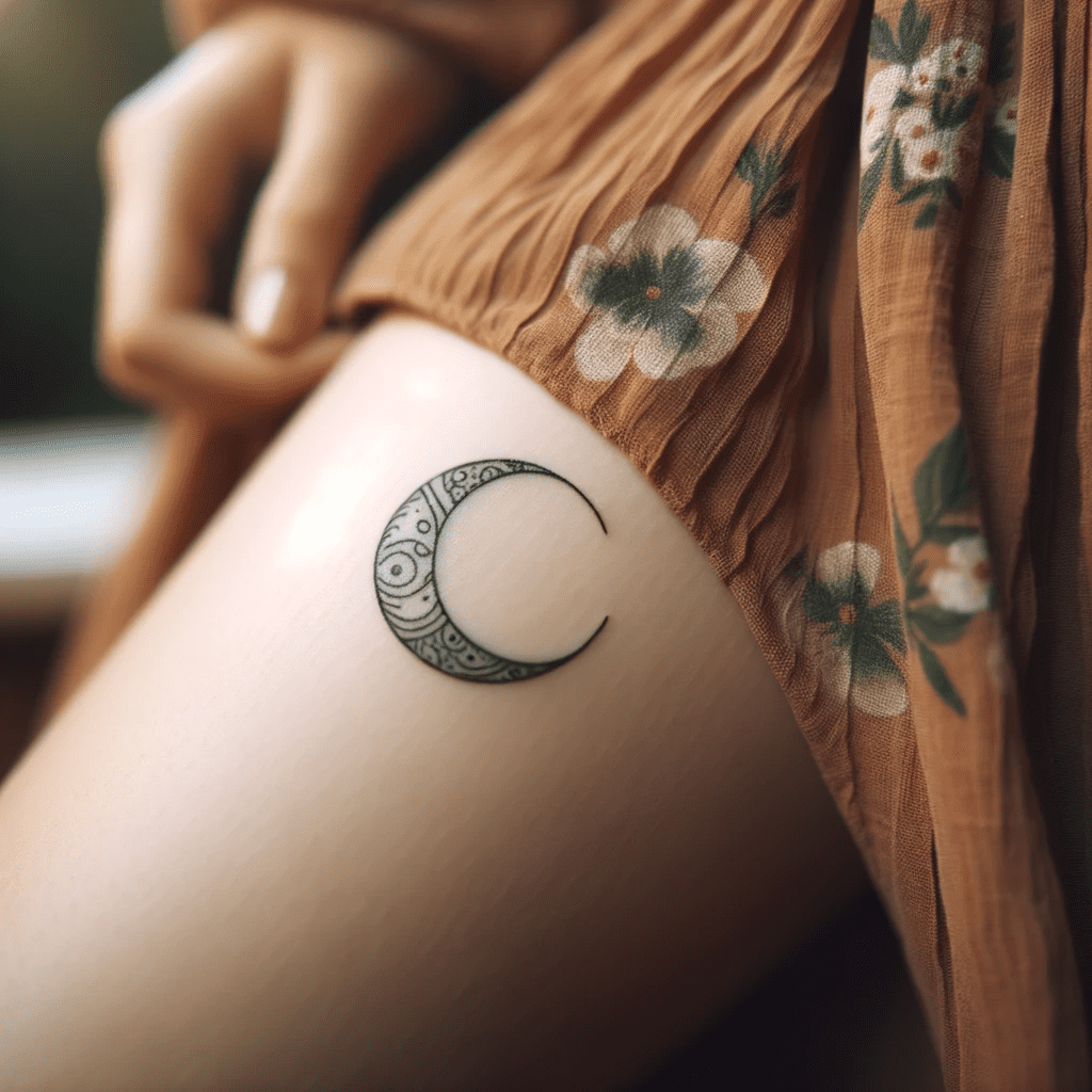 A tiny crescent moon