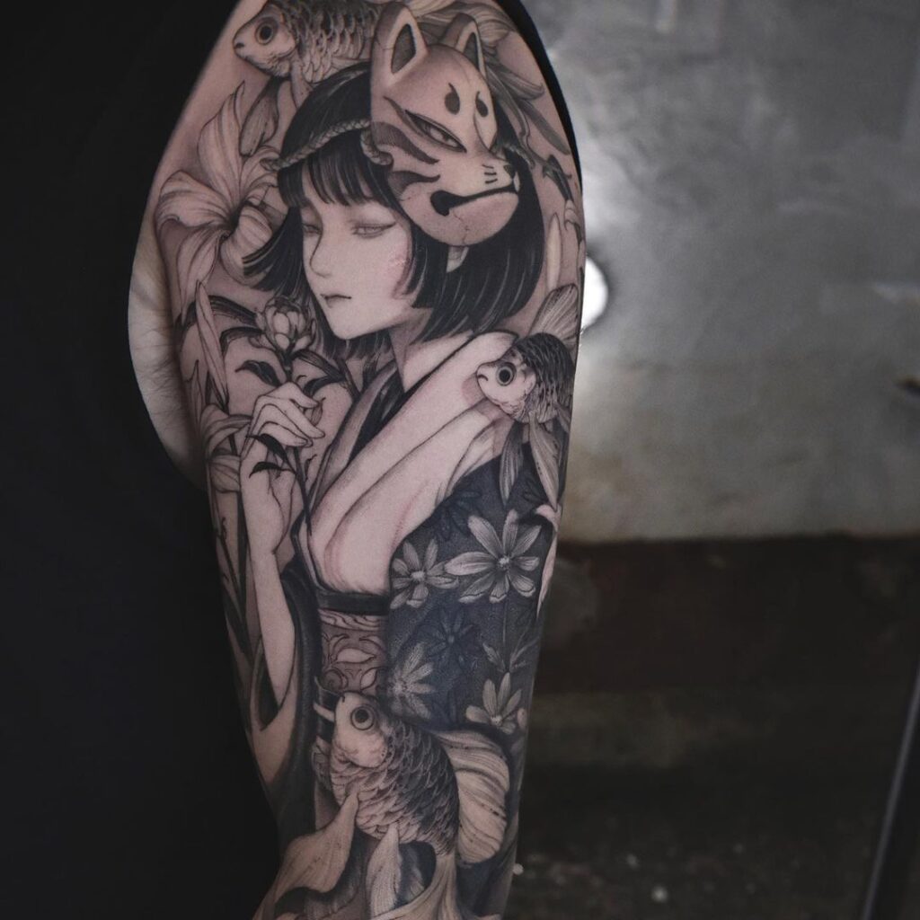 30 Best Unique Japanese Geisha Tattoo Designs