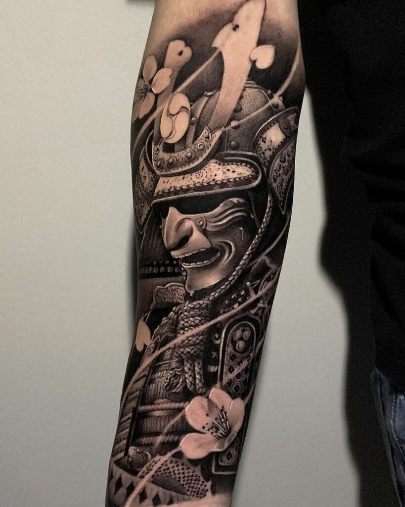 Samurai arm tattoo