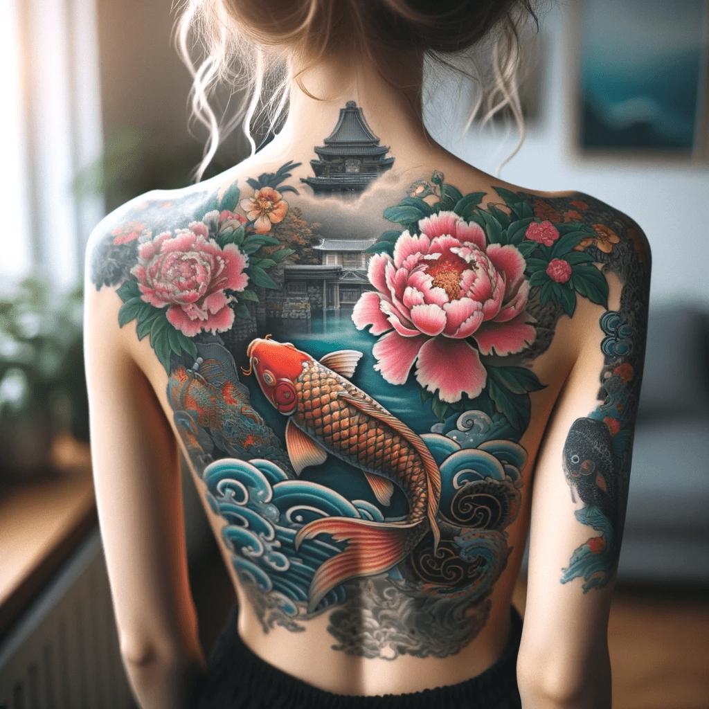 japanese koi fish tattoo design