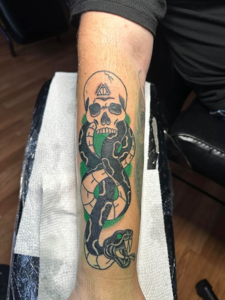 watercolour death eater tattoos